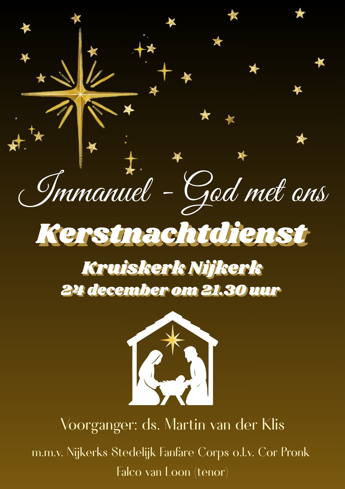 Lees meer over het artikel Kerstnachtdienst in de Kruiskerk – 24 december 2025